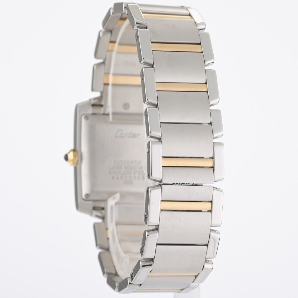 Cartier Tank Francaise 2302 Large 18k Yellow Gold/Steel 28x32mm Automatic Watch - Picture 6 of 13